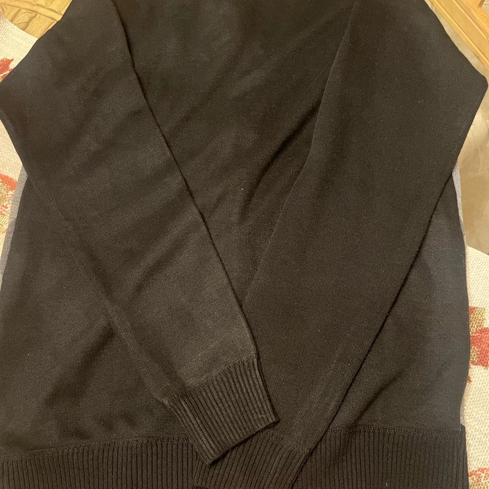 Wool zip front long sleeve cardigan for men